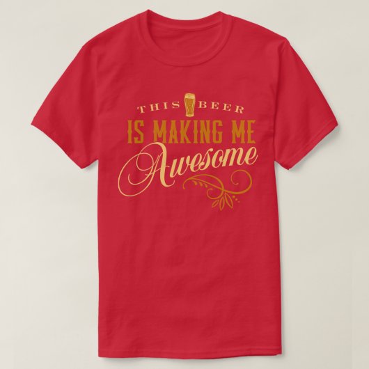 このビールは私を苦しめる素晴らし Tシャツ (デザイン正面)