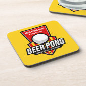 このビールポンのロゴをカスタマイズする コースター (左側)