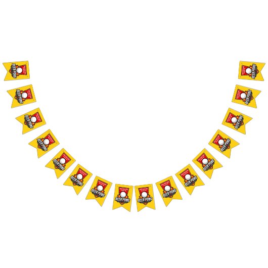 このビールポンのロゴをカスタマイズする バンティングフラッグ (全)