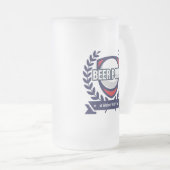 このビールポンのロゴをカスタマイズする フロストグラスビールジョッキ (正面右)