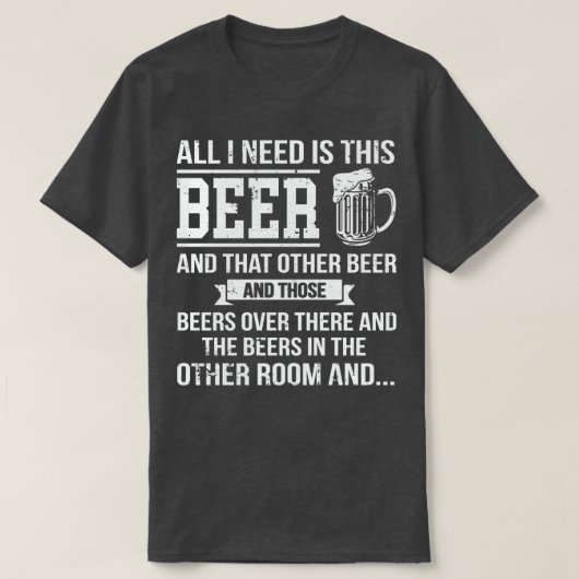 このビール飲みおもしろい放題 Tシャツ (デザイン正面)
