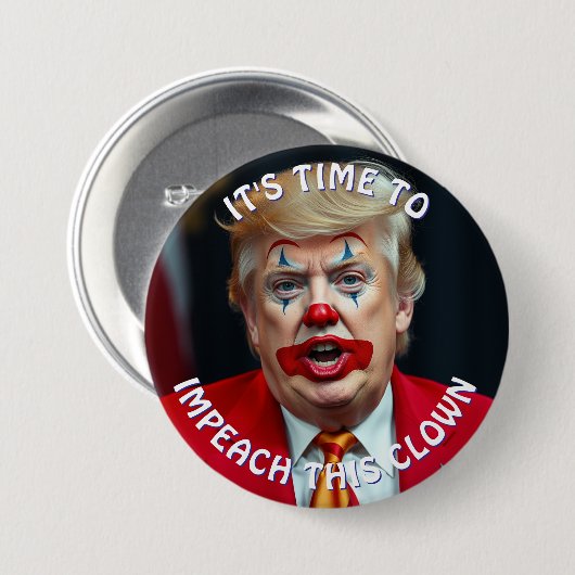 このピエロを大きく弾劾する時だ 缶バッジ (正面&裏面)