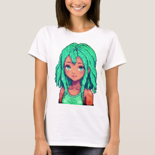 このピクセルアートのキャラクター「エメラルド・ドリーマー」は、光を放っています。 Tシャツ