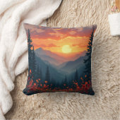 このピロークッションは、暖かく、日当たりの良いニューを表す クッション (ブランケット)