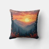 このピロークッションは、暖かく、日当たりの良いニューを表す クッション (裏面)