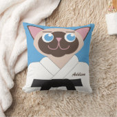 このピロー空手カットパーソナライズされた クッション (ブランケット)