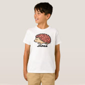 このピンクのハリネズミに名前を書く Tシャツ (正面フル)