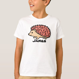 このピンクのハリネズミに名前を書く Tシャツ
