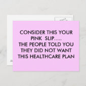 このピンクを考えスリップまたは滑ることて......人々は… ポストカード (正面/裏面)