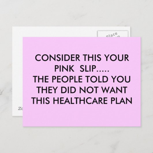 このピンクを考えスリップまたは滑ることて......人々は… ポストカード (正面/裏面)