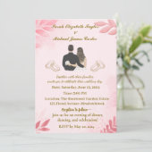 このピンク色で思い出に残る記念エレガント品を 招待状 (スタンド正面)