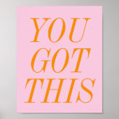 このピ得ックオレンジやる気を起こさせる引用文 ポスター (正面)