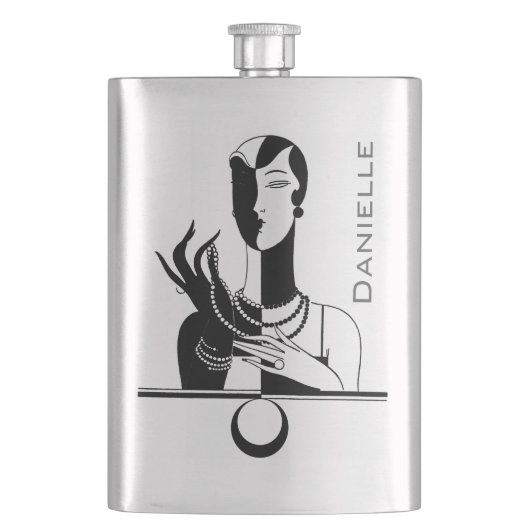 このファッションモデルのフラスコのあなたの名前 フラスク (正面)
