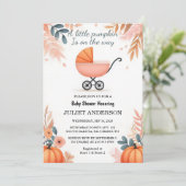 このファームピンクブルーボーホガールボーイ秋ベビーシャワー 招待状 (スタンド正面)