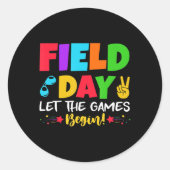 このフィールドデイをやろうThing先生学生Scho ラウンドシール (正面)