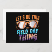 このフィールドデイを行うサングラス先生 招待状 (正面/裏面)