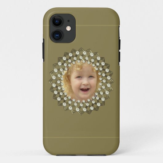 このフレームにダイヤモンドエフェクトで写真を追加する。 Case-Mate iPhoneケース (裏面)
