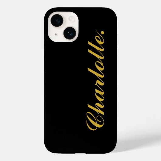 このブラックに自分の名前をデザイン Case-Mate iPhoneケース (裏面)
