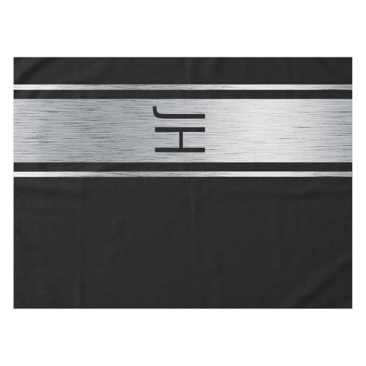 このブラック&ホワイトの貴族の独身パーティー テーブルクロス (正面(横))