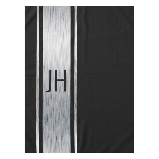 このブラック&ホワイトの貴族の独身パーティー テーブルクロス (正面)