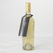 このブラック＆ホワイトの貴族の独身パーティー ボトルネックタグ (アングル)