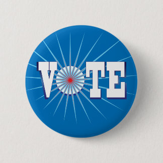 このブルーで投票を促進しよう VOTE 缶バッジ