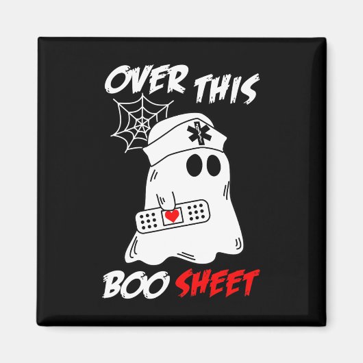 このブーシーツおもしろい幽霊ナースハロウィン マグネット (正面)