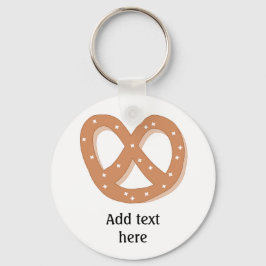 このプカスタマイズレッツェルノットのグラフィック キーホルダー