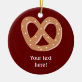 このプカスタマイズレッツェルノットのグラフィック セラミックオーナメント (正面)