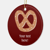 このプカスタマイズレッツェルノットのグラフィック セラミックオーナメント (左)