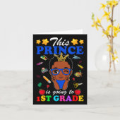 このプリンスは1年生に進級バックトゥスクールA カード (黄色い花)