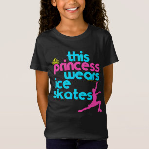 このプリンセスはアイススケートします-身に着けています女の子 Tシャツ