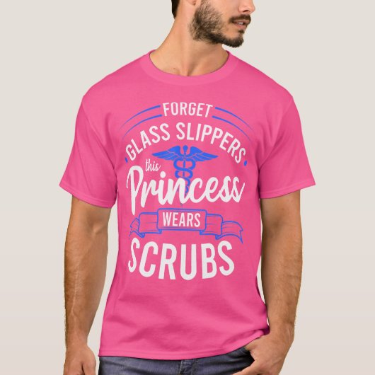 このプリンセスはナースや医師用のスクラブを着ている Tシャツ (正面)