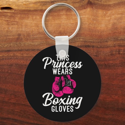 このプリンセスはボクシンググローブスポーツ戦Bを着用 キーホルダー (正面)
