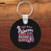 このプリンセスはボクシング手袋のボクシングギフトを着用 キーホルダー (正面)