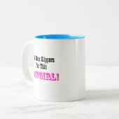 このプリンセスは女性のカーボーイブーツだ! ツートーンマグカップ (正面左)