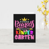 このプリンセスは幼稚園に戻る カード (黄色い花)