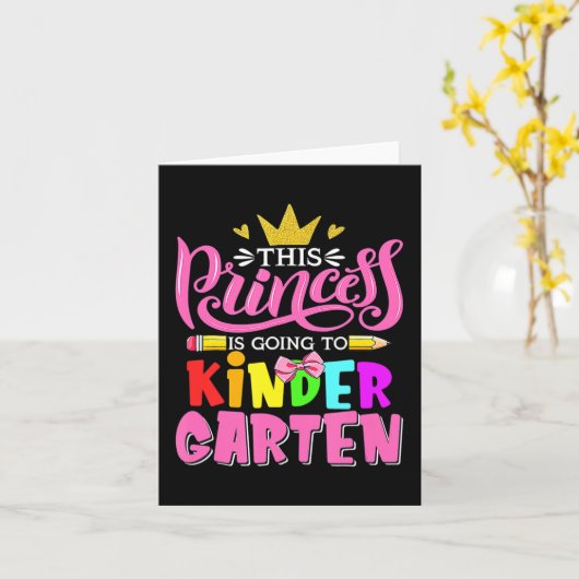 このプリンセスは幼稚園に戻る カード (黄色い花)