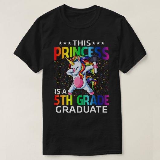 このプリンセスは5年生のユニコーン Tシャツ (デザイン正面)