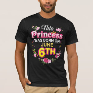 このプリンセス生まれは6月6日ハッピーバースダ Tシャツ