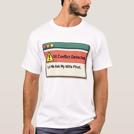このプログラマ頼ーが展開される前に妻を許可する Tシャツ (正面)