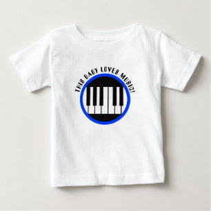 このベビーは音楽ボーイズTシャツが大好き ベビーTシャツ