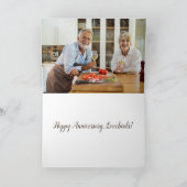 このベンチでイニシャルを切り分ける |ロマンチック カード (内部)