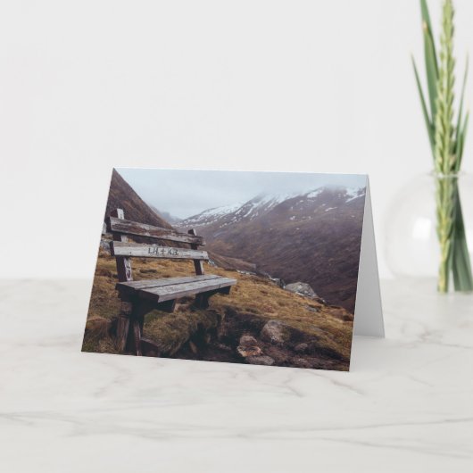 このベンチでイニシャルを切り分ける |ロマンチック カード (正面)