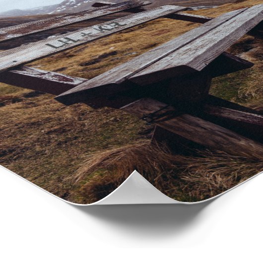 このベンチにあなたのイニシャルを刻んで | ロマンチック ポスター (角)