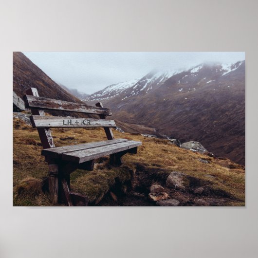 このベンチにあなたのイニシャルを刻んで | ロマンチック ポスター (正面)