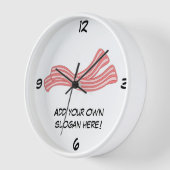 このベーコンカスタマイズ・ラシャーズのグラフィック 壁時計 (傾斜)