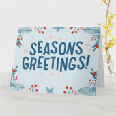 このホリデーシーズンにすべての方に季節のご挨拶を カード (黄色い花)