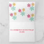 このホリデーシーズンにすべての方に季節のご挨拶を カード (内部)