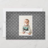 このホリデーシーズンにぴったりな、ハンドレタリングの3枚写真カード シーズンカード (裏面)